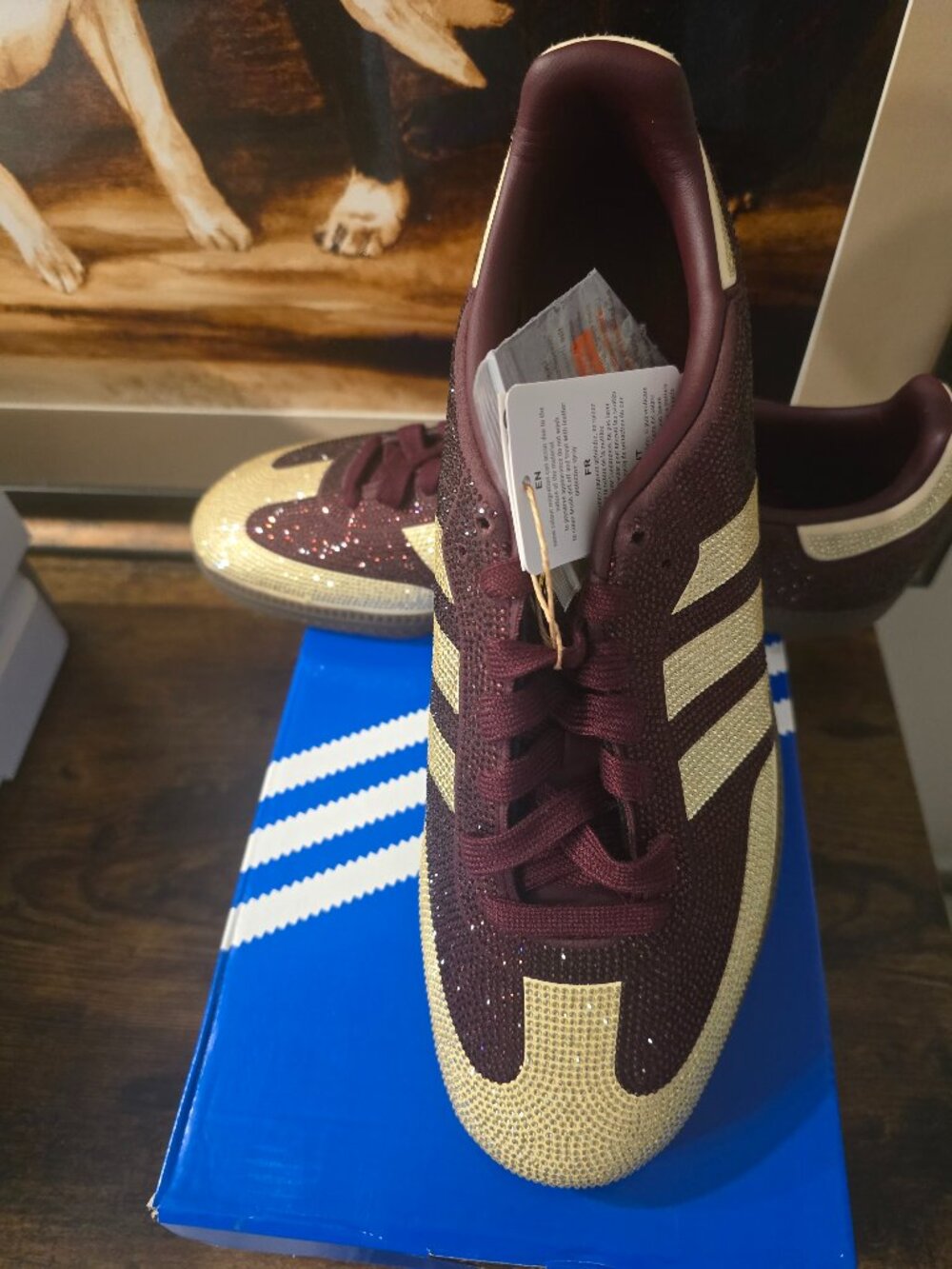 adidas SAMBA OG 'Rhinestone' Maroon / Vanilla KJ7488 2026 Shoes Men's Sz 10 NEW